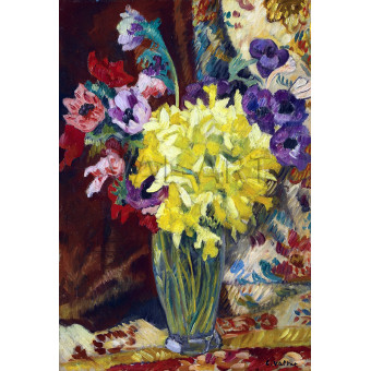 РЕПРОДУКЦИИ НА КАРТИНИ Ваза с анемони и нарцис (1931)